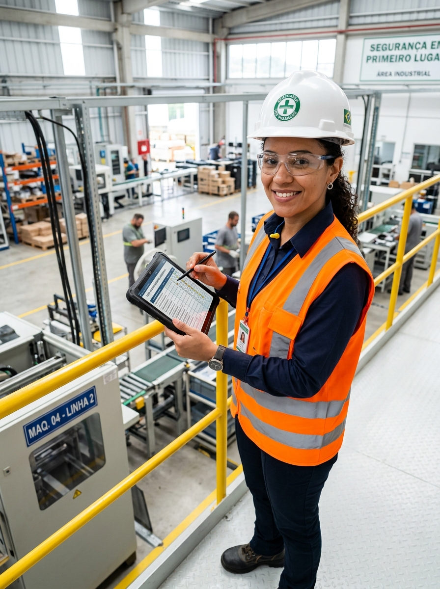 Técnica de segurança do trabalho em inspeção técnica de fábrica